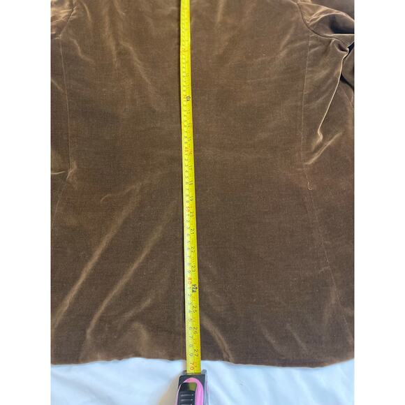 Vintage BJ BARRETT Brown Velour 2-Button Blazer - Women’s Sz 18 EUC - Picture 8 of 8